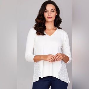 Peace of Cloth/V-Neck with Chiffon back/color-shell size xs